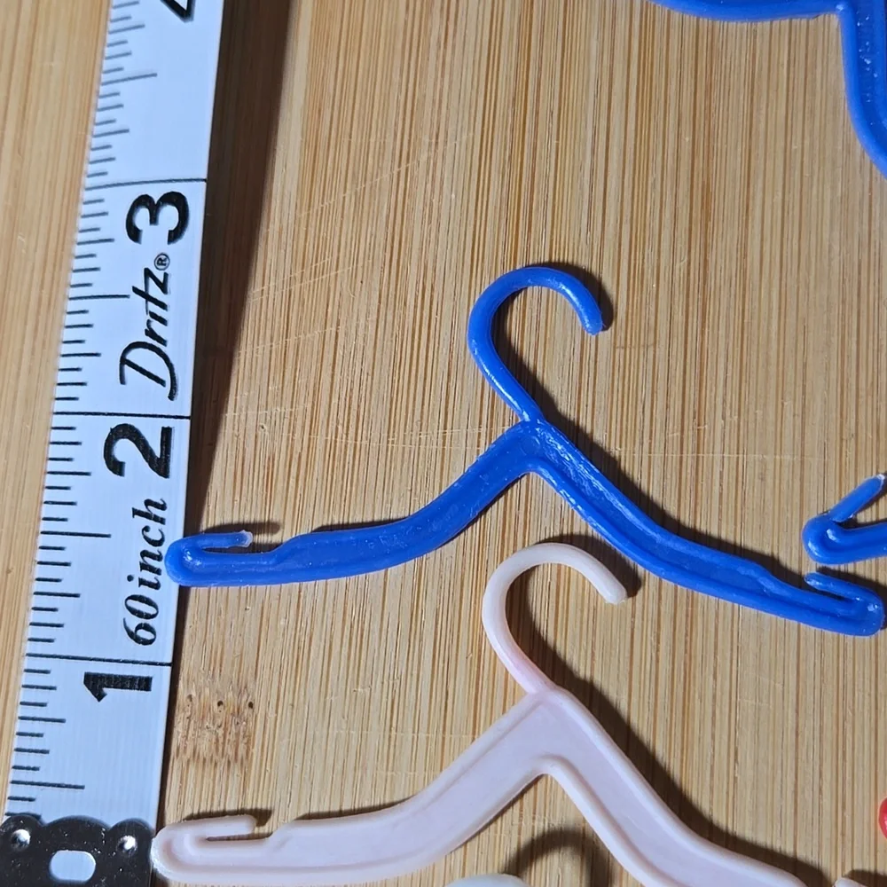 Mini Plastic Party Hangers - Blue, Red, White